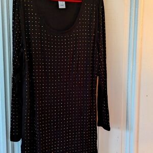 Black beaded top
